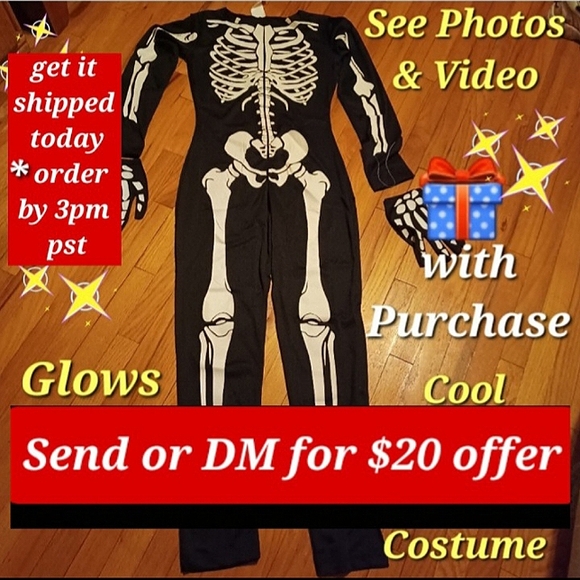 Spooktacular Creations Other - COOL SKELTON HALLOWEEN COSTUME WOMEN SMALL